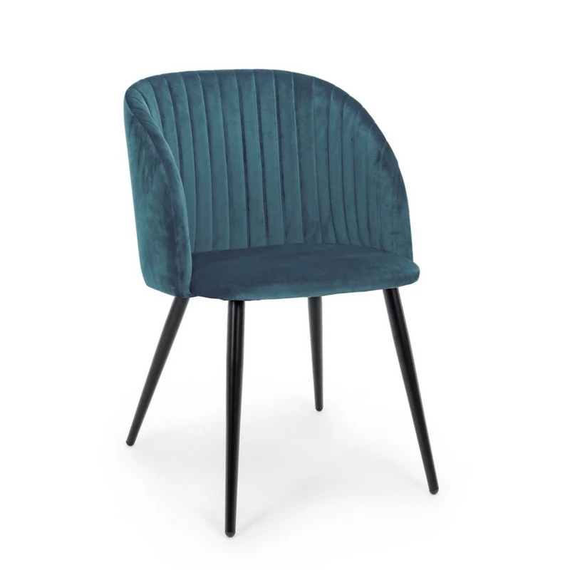Sedia "Queen" con gambe in acciaio verniciato a polvere, per arredo interno 53 x 57 x h 81,5 cm