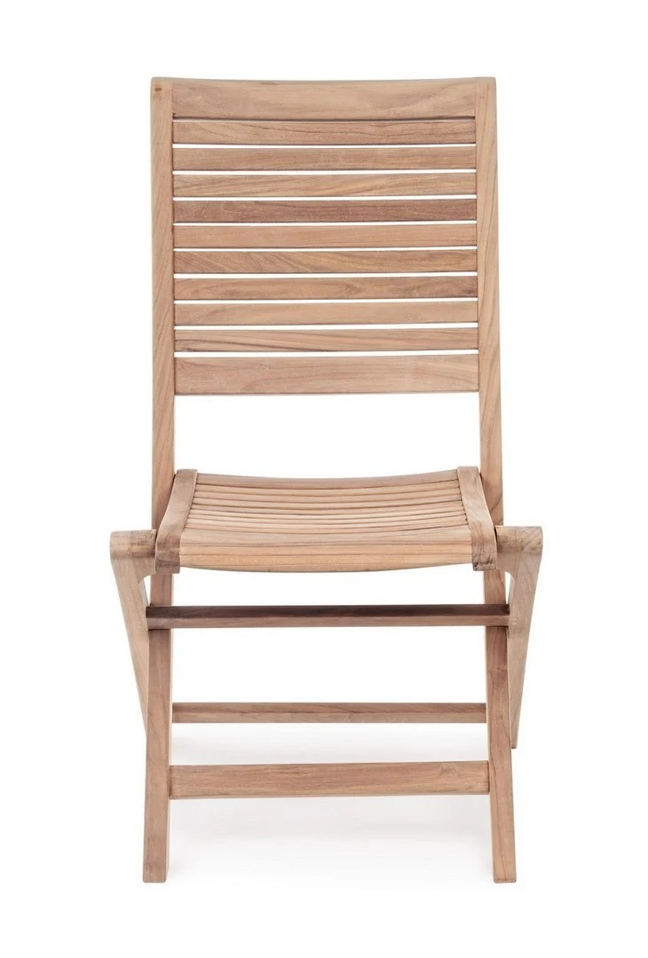 Sedia "Maryland" struttura in legno di Teak, pieghevole, per esterno da 44.5 cm
