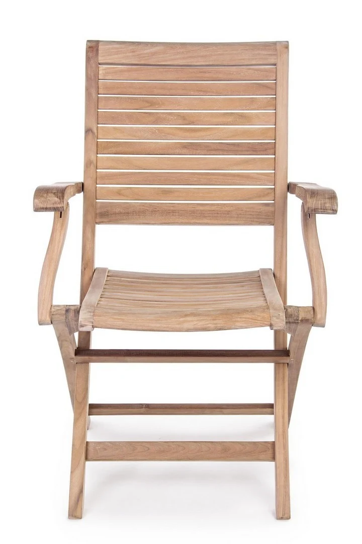 Sedia "Maryland" struttura in legno di Teak, pieghevole, per esterno da 44.5 cm