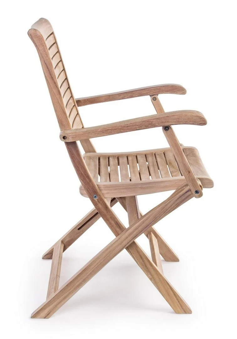 Sedia "Maryland" struttura in legno di Teak, pieghevole, per esterno da 44.5 cm