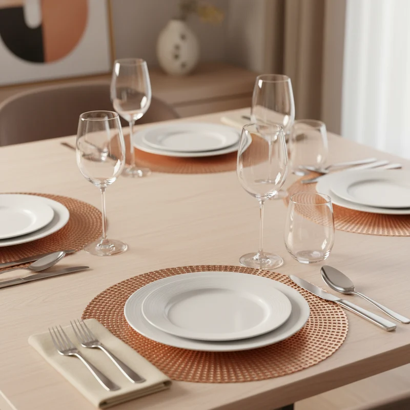 Tovagliette americane per colazione sottopiatto lavabile tondo 41 cm