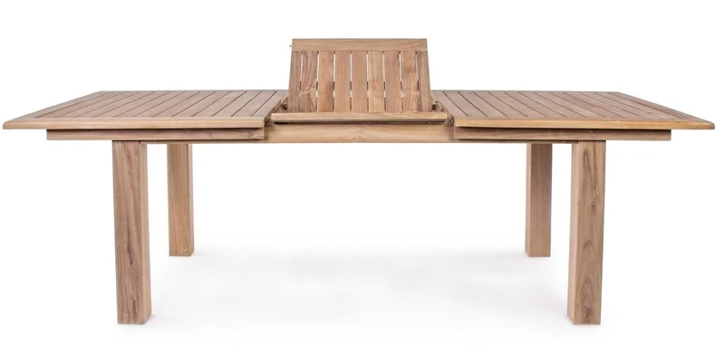 Tavolo rettangolare "Maryland" allungabile, in legno di teak SVLK, gambe solide
