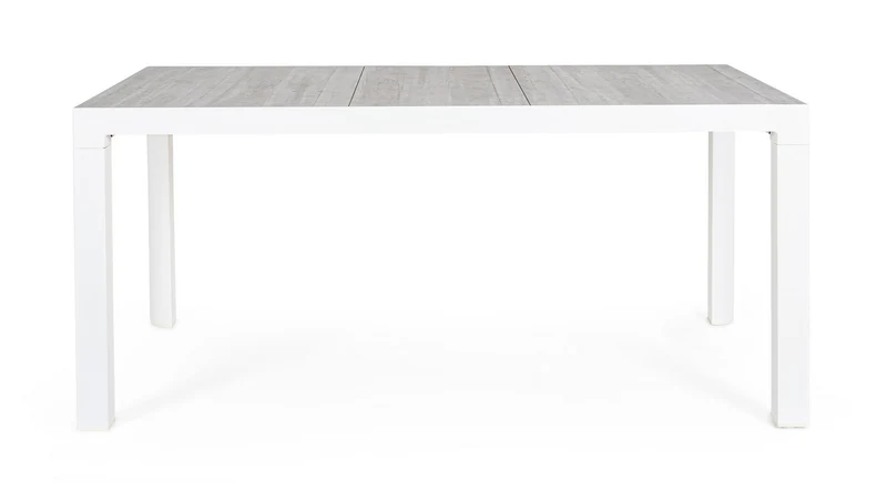 Tavolo rettangolare "Mason" con struttura in alluminio Lunar, piano in ceramica 220 x 100 cm