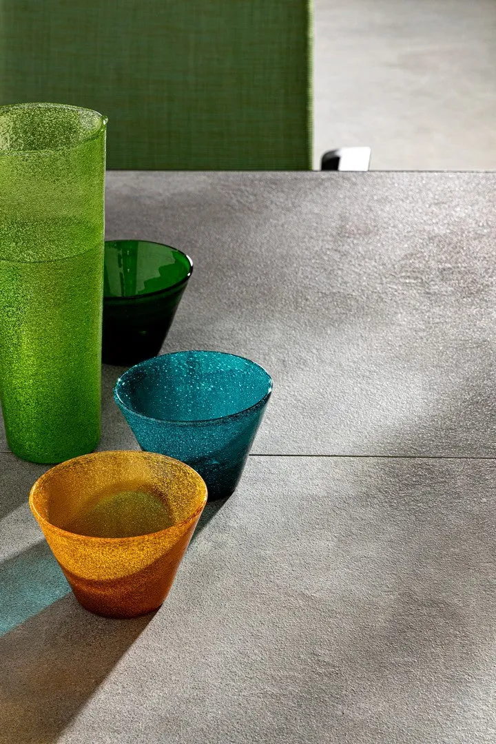 Tavolo rettangolare "Mason" con struttura in alluminio Lunar, piano in ceramica 220 x 100 cm
