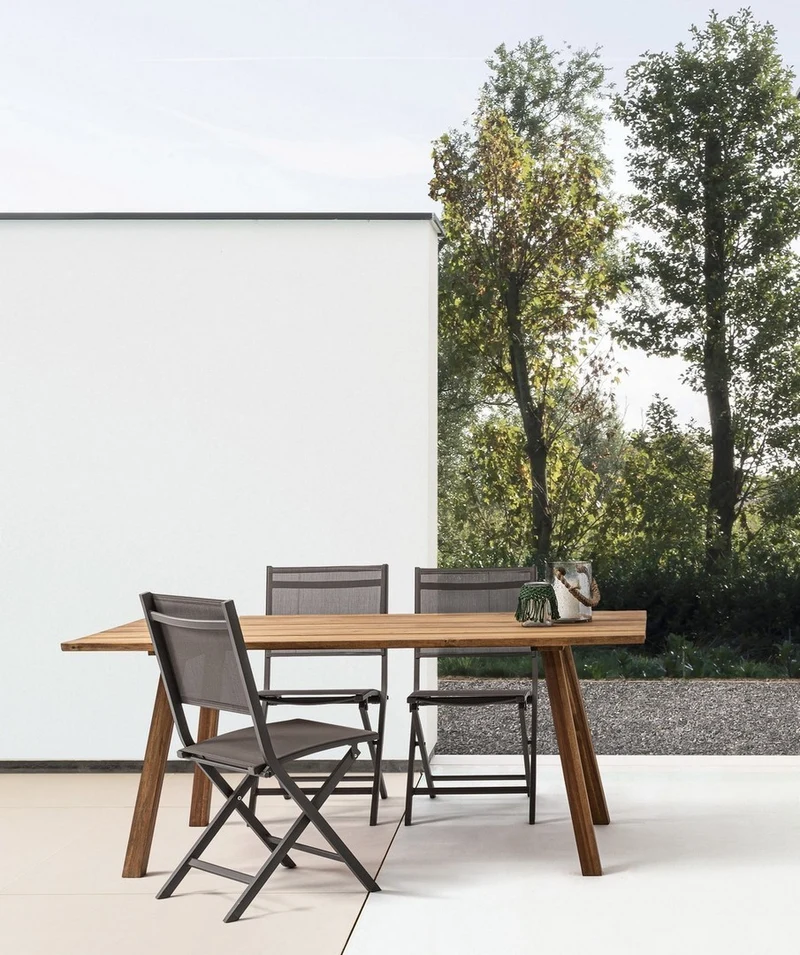 Tavolo "Glasgow" rettangolare, in legno di acacia FSC, per interno ed esterno, da 180 cm