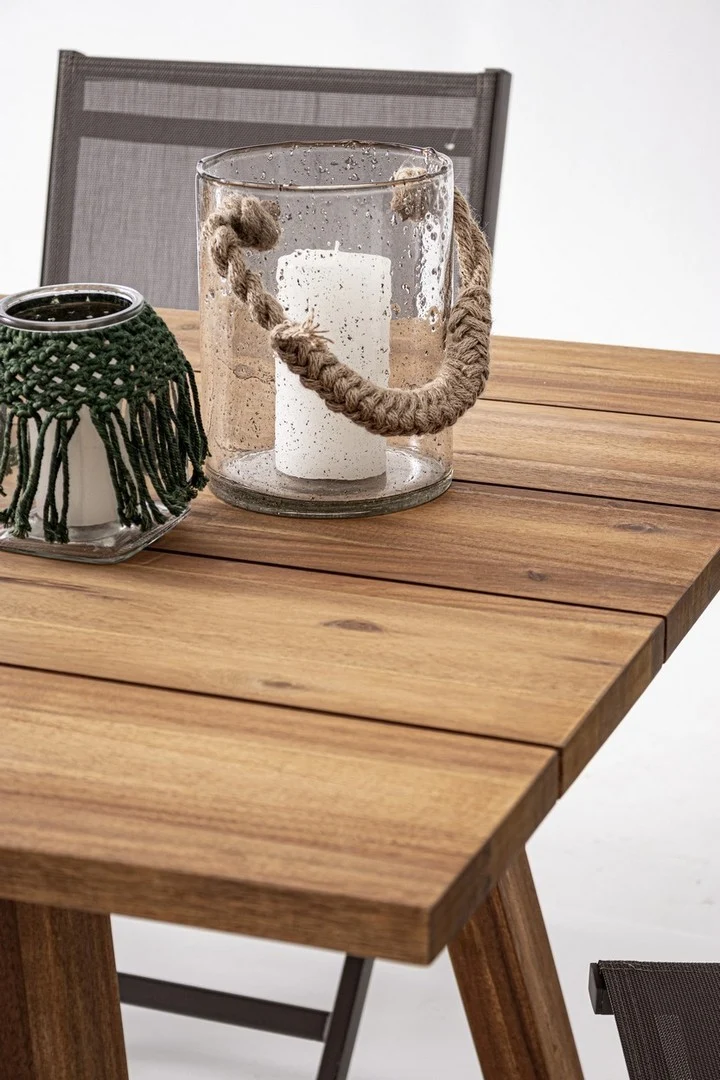 Tavolo "Glasgow" rettangolare, in legno di acacia FSC, per interno ed esterno, da 180 cm