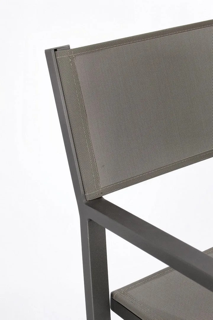 Sedia da regista "Konnor" struttura in alluminio, seduta in textilene, ideale per giardino