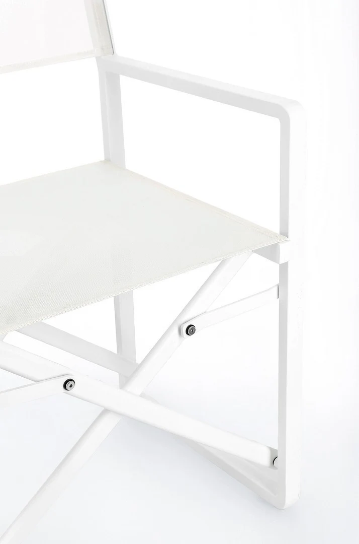 Sedia da regista "Konnor" struttura in alluminio, seduta in textilene, ideale per giardino