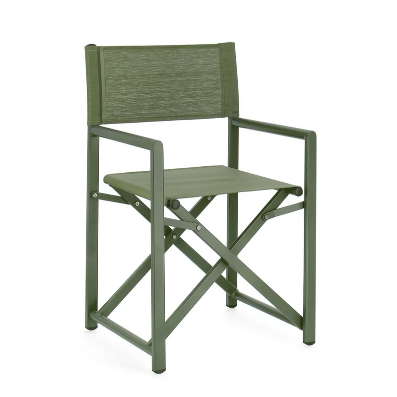 Sedia da regista "Taylor" , struttura in alluminio, seduta in textilene, ideale per giardino