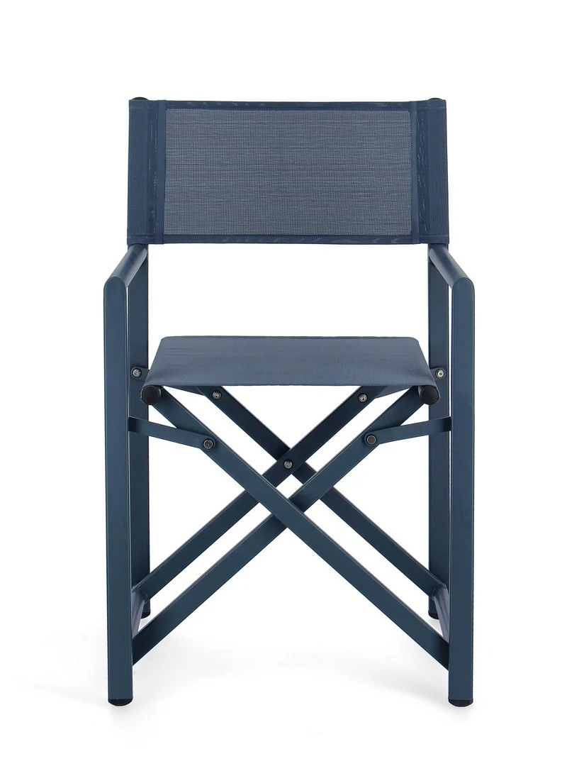 Sedia da regista "Taylor" , struttura in alluminio, seduta in textilene, ideale per giardino