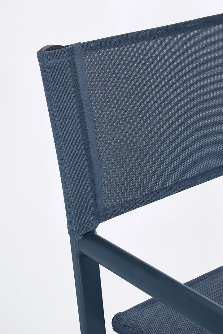 Sedia da regista "Taylor" , struttura in alluminio, seduta in textilene, ideale per giardino