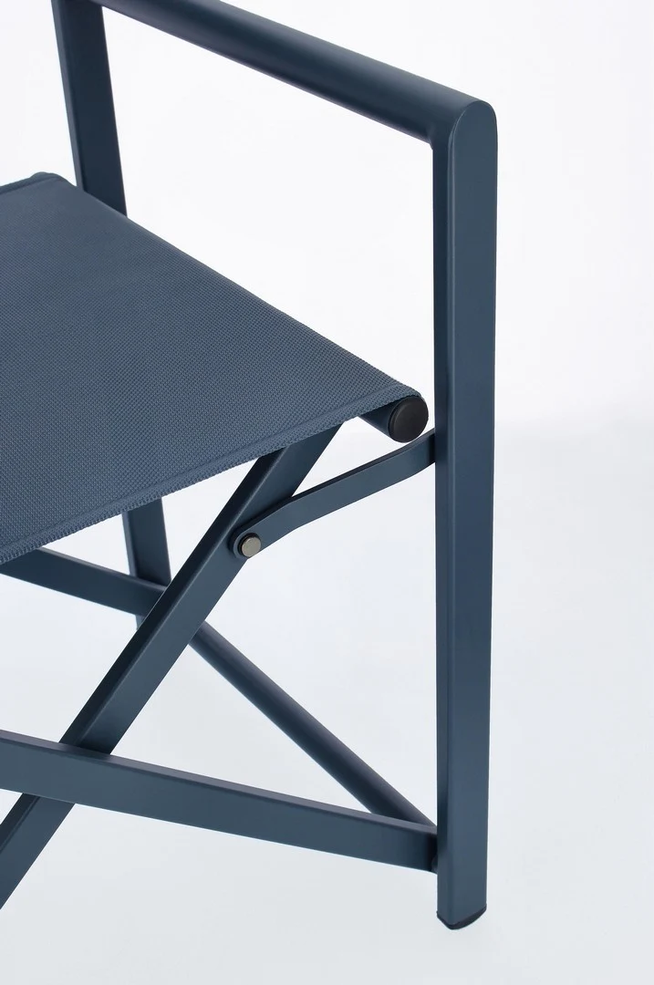 Sedia da regista "Taylor" , struttura in alluminio, seduta in textilene, ideale per giardino