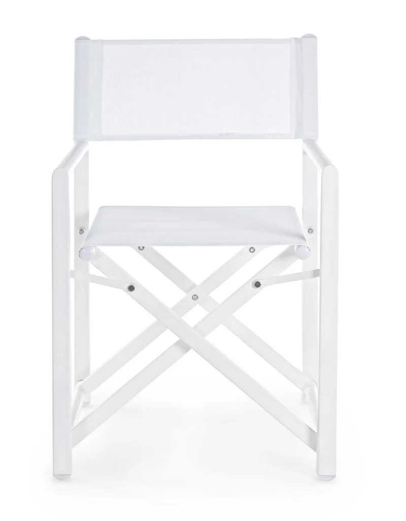 Sedia da regista "Taylor" , struttura in alluminio, seduta in textilene, ideale per giardino