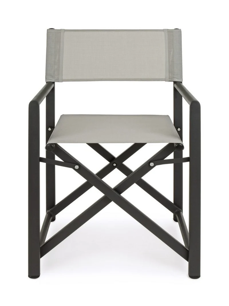 Sedia da regista "Taylor" , struttura in alluminio, seduta in textilene, ideale per giardino
