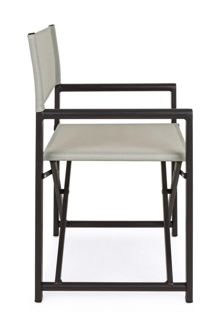 Sedia da regista "Taylor" , struttura in alluminio, seduta in textilene, ideale per giardino