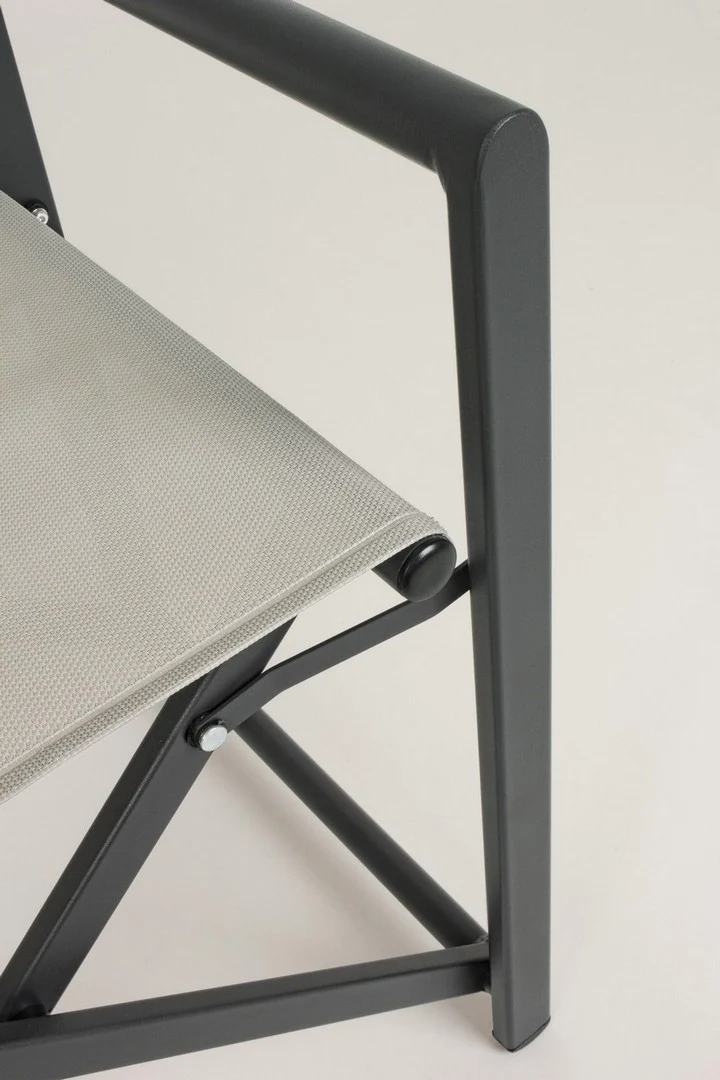 Sedia da regista "Taylor" , struttura in alluminio, seduta in textilene, ideale per giardino