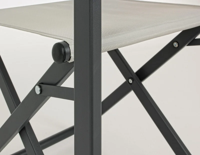 Sedia da regista "Taylor" , struttura in alluminio, seduta in textilene, ideale per giardino