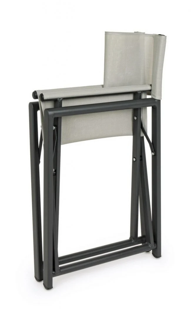 Sedia da regista "Taylor" , struttura in alluminio, seduta in textilene, ideale per giardino