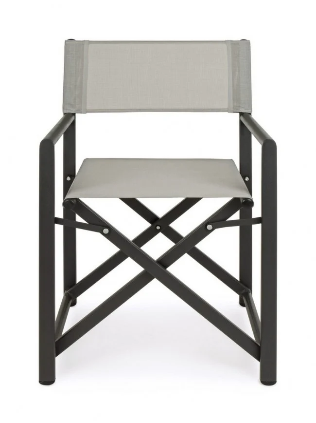 Sedia da regista "Taylor" , struttura in alluminio, seduta in textilene, ideale per giardino