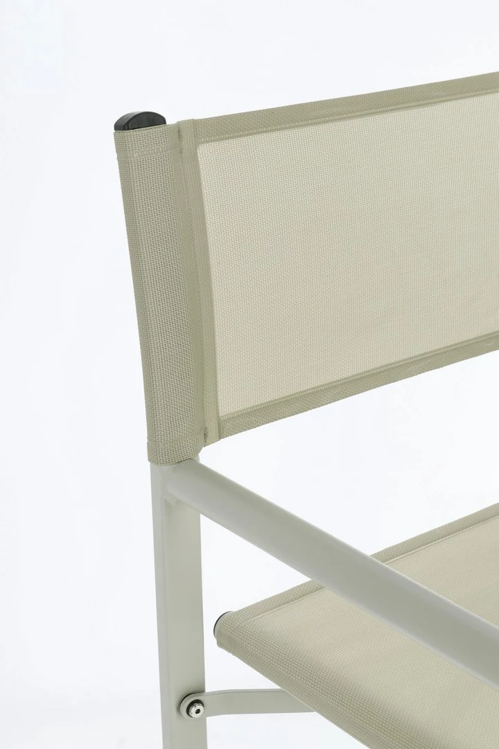 Sedia da regista "Taylor" , struttura in alluminio, seduta in textilene, ideale per giardino