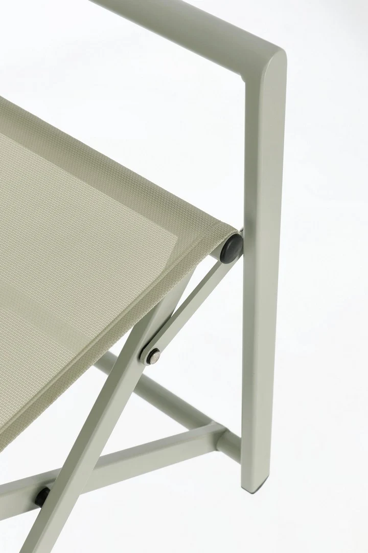Sedia da regista "Taylor" , struttura in alluminio, seduta in textilene, ideale per giardino