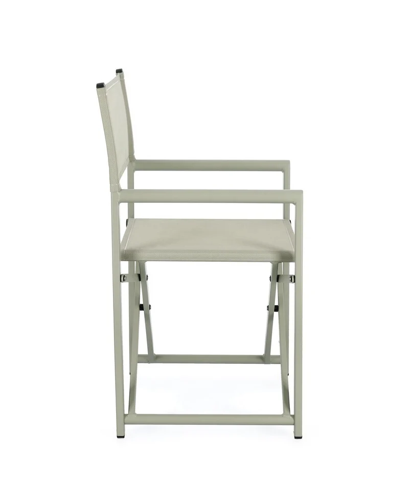 Sedia da regista "Taylor" , struttura in alluminio, seduta in textilene, ideale per giardino