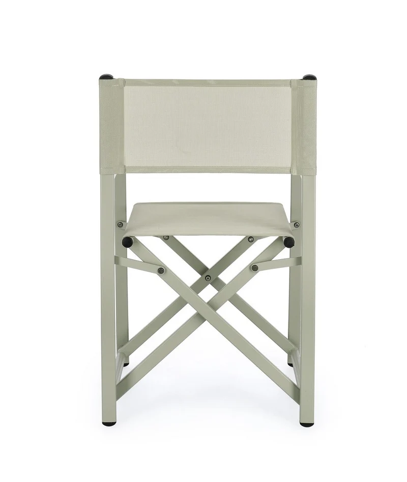 Sedia da regista "Taylor" , struttura in alluminio, seduta in textilene, ideale per giardino