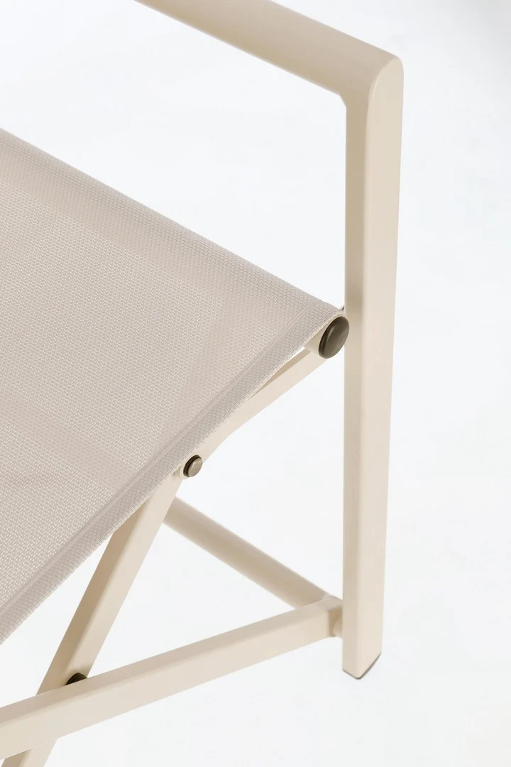 Sedia da regista "Taylor" , struttura in alluminio, seduta in textilene, ideale per giardino
