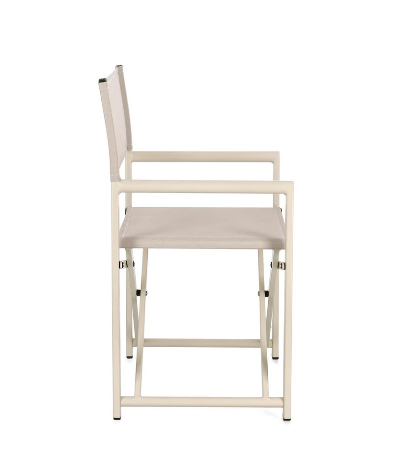 Sedia da regista "Taylor" , struttura in alluminio, seduta in textilene, ideale per giardino