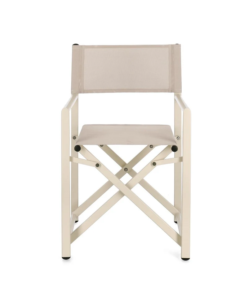 Sedia da regista "Taylor" , struttura in alluminio, seduta in textilene, ideale per giardino