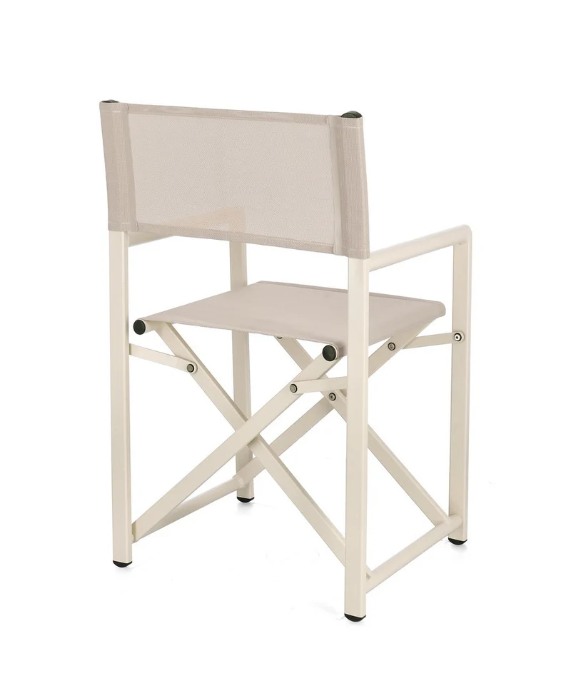 Sedia da regista "Taylor" , struttura in alluminio, seduta in textilene, ideale per giardino