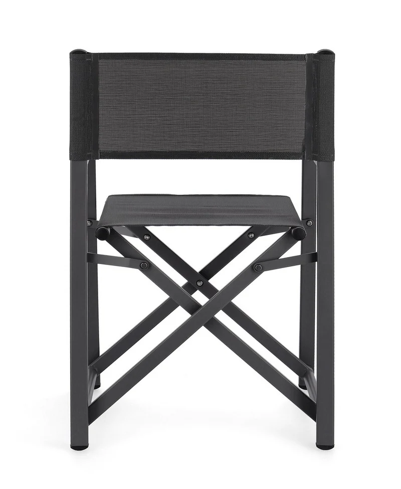 Sedia da regista "Taylor" , struttura in alluminio, seduta in textilene, ideale per giardino