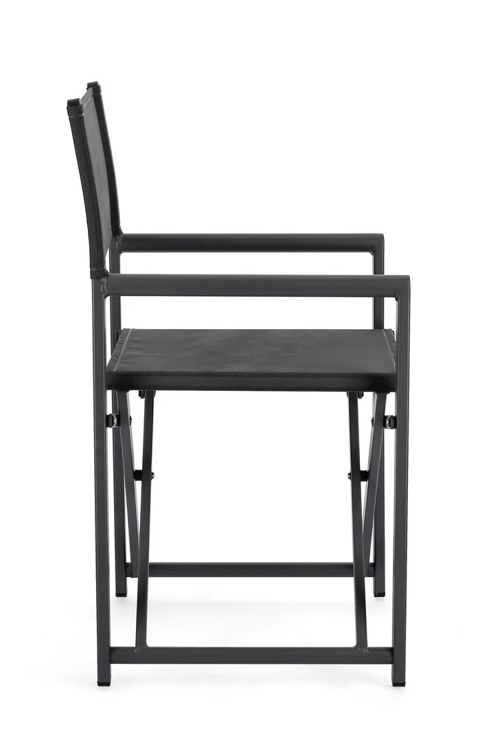 Sedia da regista "Taylor" , struttura in alluminio, seduta in textilene, ideale per giardino