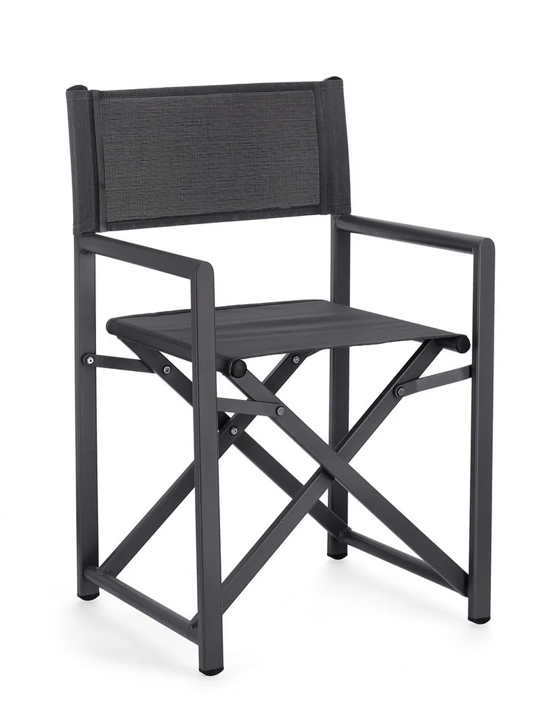 Sedia da regista "Taylor" , struttura in alluminio, seduta in textilene, ideale per giardino