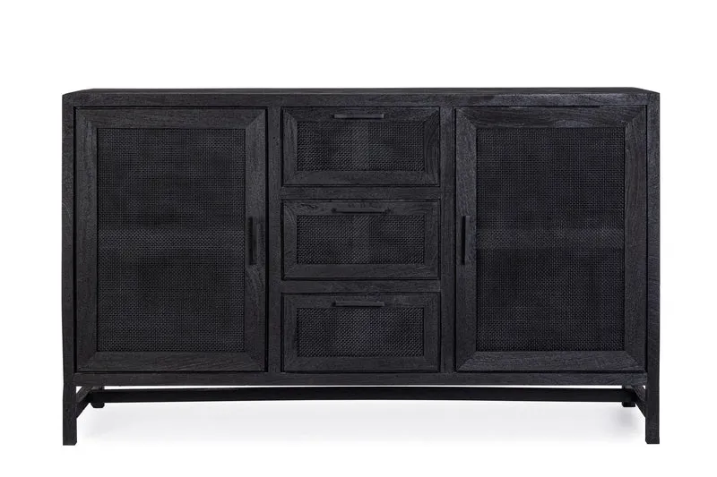 Credenza "Weston" con struttura in legno di mango, schienale e fondo cassetti in mdf