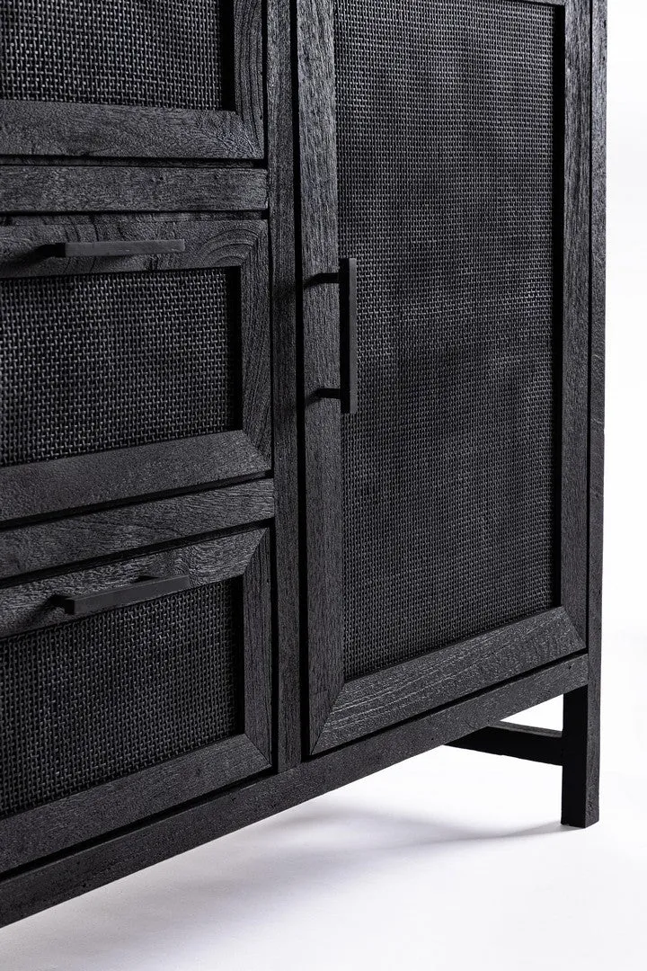 Credenza "Weston" con struttura in legno di mango, schienale e fondo cassetti in mdf
