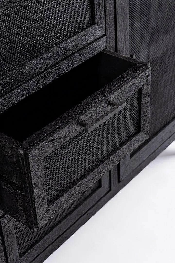 Credenza "Weston" con struttura in legno di mango, schienale e fondo cassetti in mdf