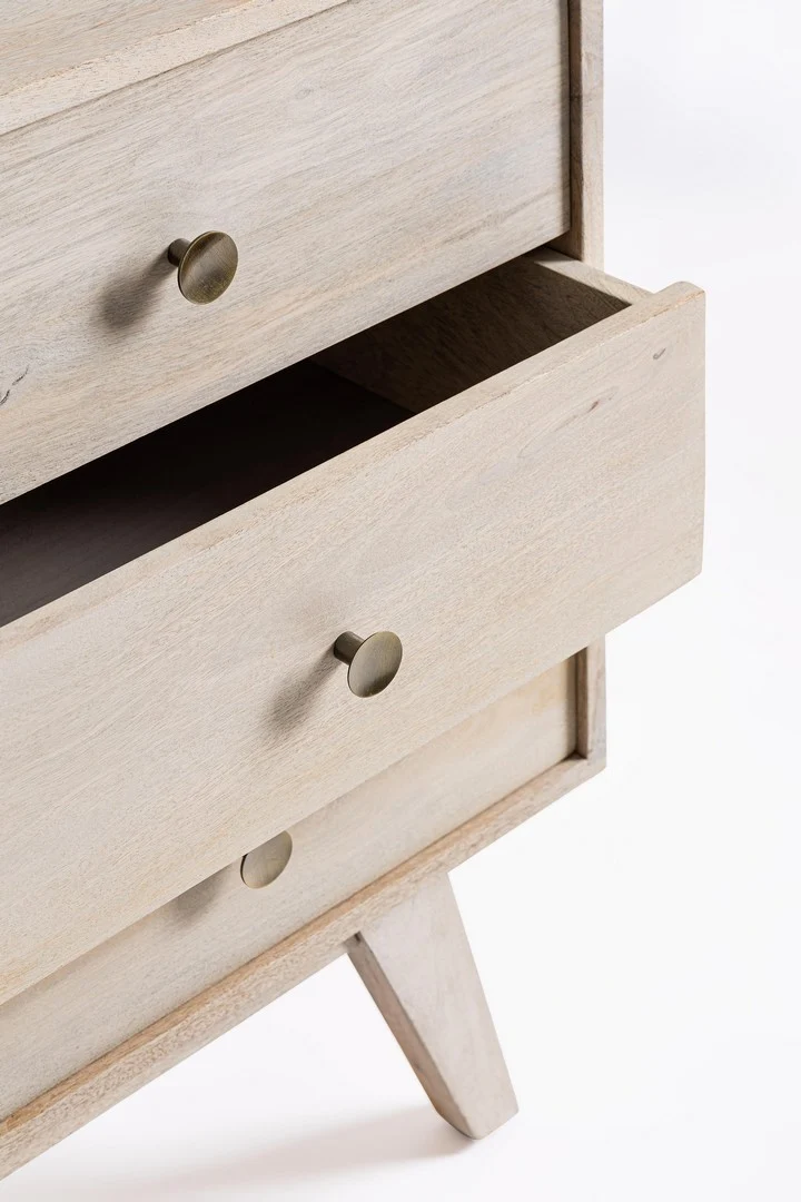 Credenza "Indira" con struttura in legno di mango, schienale in mdf, decorazioni fatte a mano