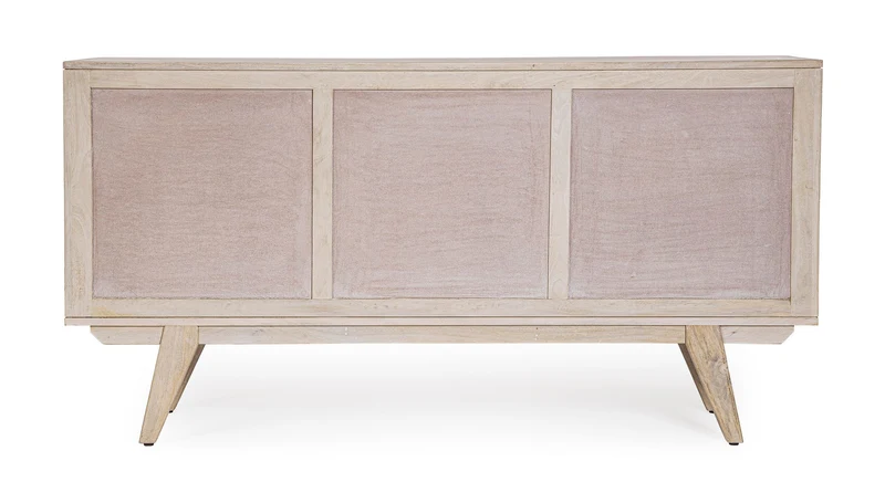 Credenza "Sahana" con struttura in legno di mango, schienale e fondo cassetti in mdf