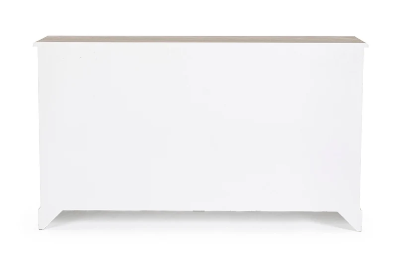 Credenza "Dorotea" con struttura in MDF, maniglie in legno di pino
