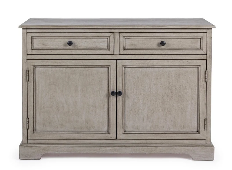 Credenza "Margaret" 2 ante e 2 cassetti, con struttura in legno di pino, stile classico