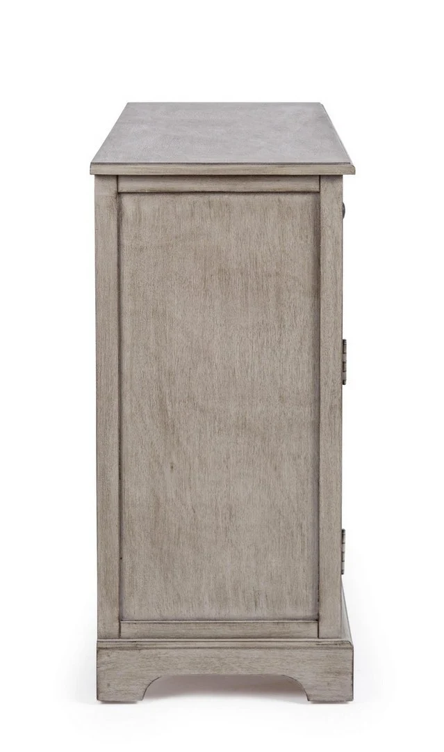 Credenza "Margaret" 2 ante e 2 cassetti, con struttura in legno di pino, stile classico