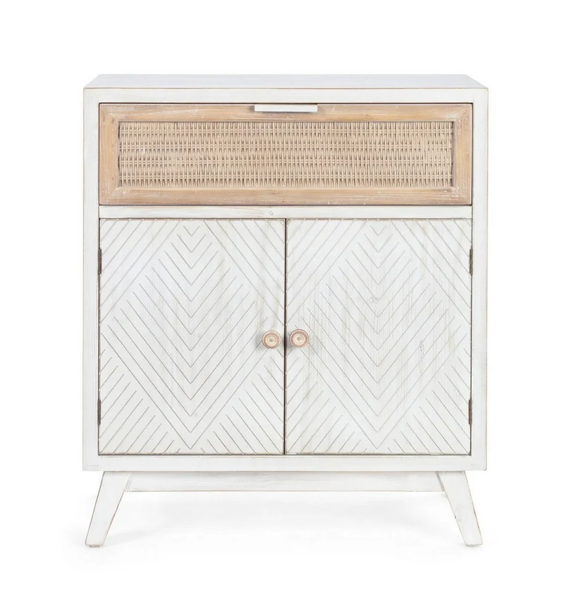 Credenza "Clotilde" con struttura in legno di abete, schienale in mdf, stile rustico