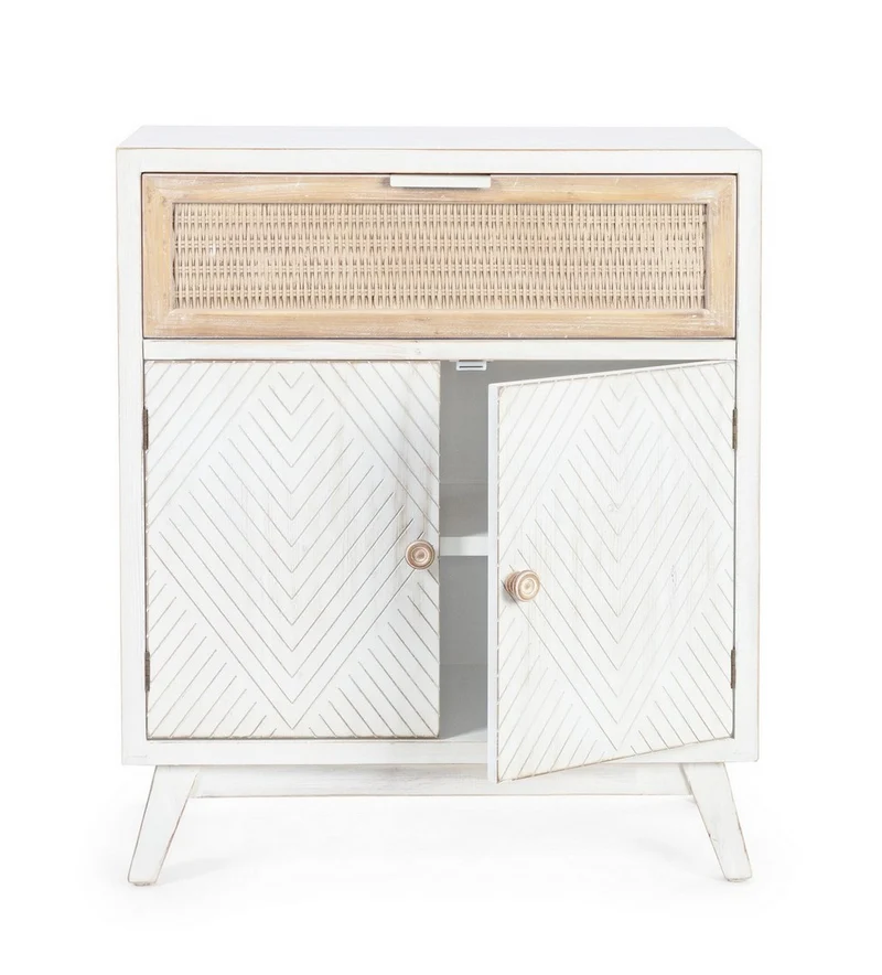 Credenza "Clotilde" con struttura in legno di abete, schienale in mdf, stile rustico