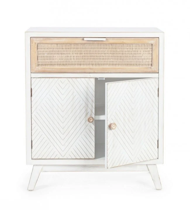 Credenza "Clotilde" con struttura in legno di abete, schienale in mdf, stile rustico