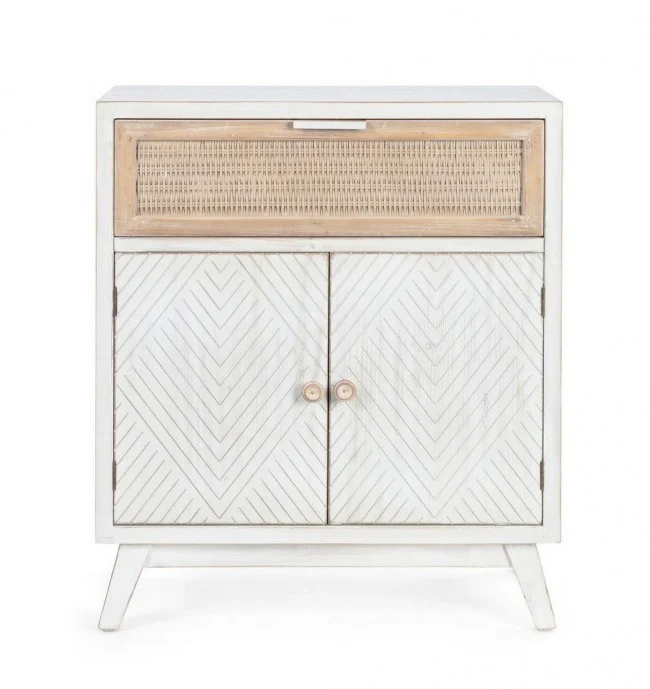 Credenza "Clotilde" con struttura in legno di abete, schienale in mdf, stile rustico