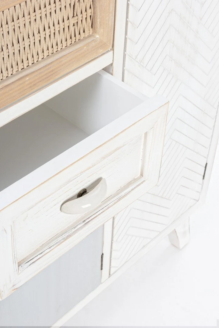 Credenza "Clotilde" con struttura in legno di abete, schienale in mdf, stile rustico