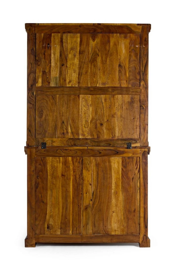 Credenza "Chateaux" in legno di acacia indiano massiccio, con finitura rustica, stile rustico