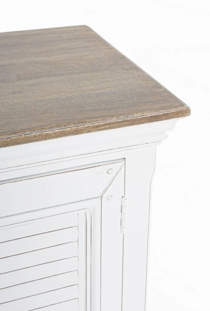Credenza "Lincoln" in legno di mango, con schienali e laterali in mdf, finitura vernice a base d'acqua, stile rustico