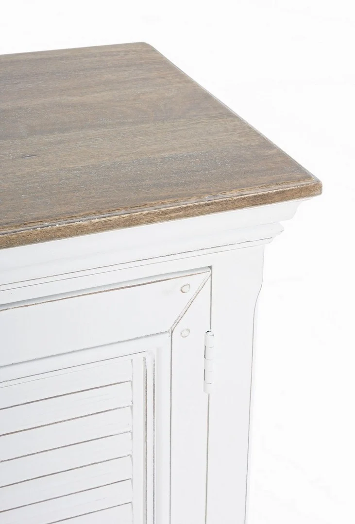Credenza "Lincoln" in legno di mango, con schienali e laterali in mdf, finitura vernice a base d'acqua, stile rustico